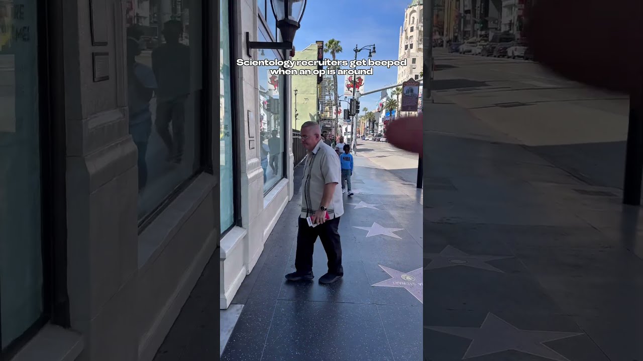 WARNING SYSTEM Scientologist Gets Beeped When I Got Near Their Recruiting Facility
