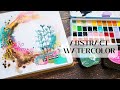 Loose and abstract watercolor art journaling  tutorial  perfect for beginners