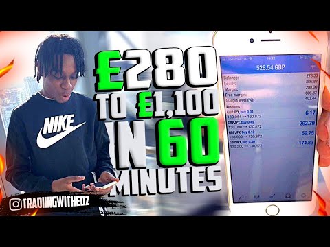 Forex Trader Turns £280 to £1,100 in 1 hour!😱