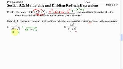 Pre-Calc 11 Section 5.2