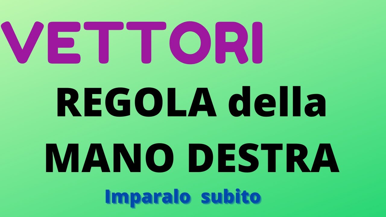 Regola della mano destra nel prodotto vettoriale: come trovare il verso e la direzione