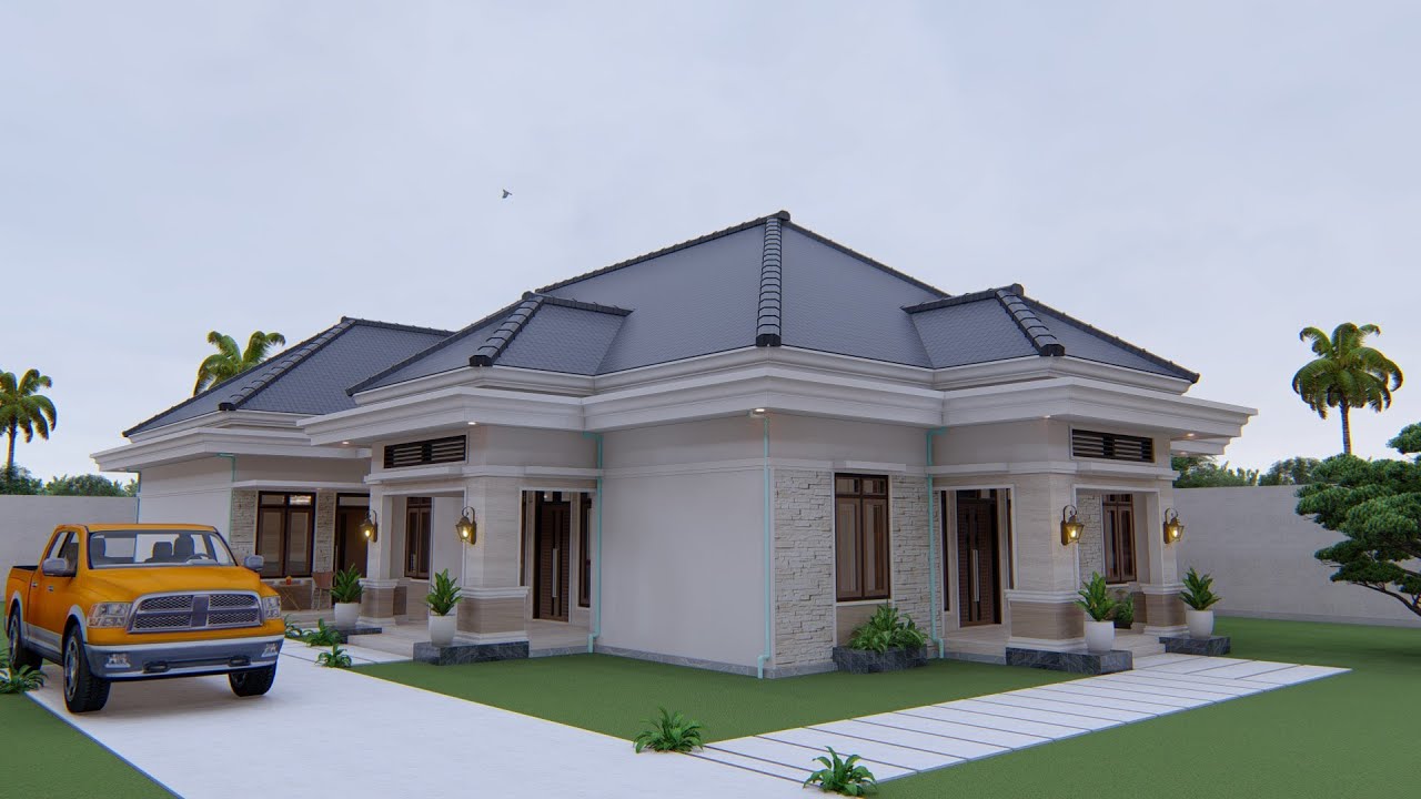 Desain Rumah 14x20 m dengan 4 Kamar Tidur | Owner : Safari Ramadhan - Poso Sulteng