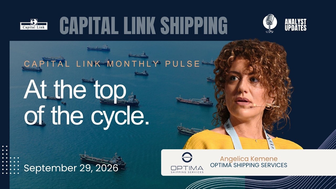 Dry Bulk & Oil Tankers Monthly Pulse with Optima Shipping Services - September 2026