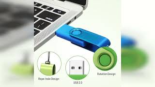 Overview: Copkim 50 Pack 32GB USB 2.0 Flash Drives Bulk Portable USB Thumb Drives Swivel with LE...