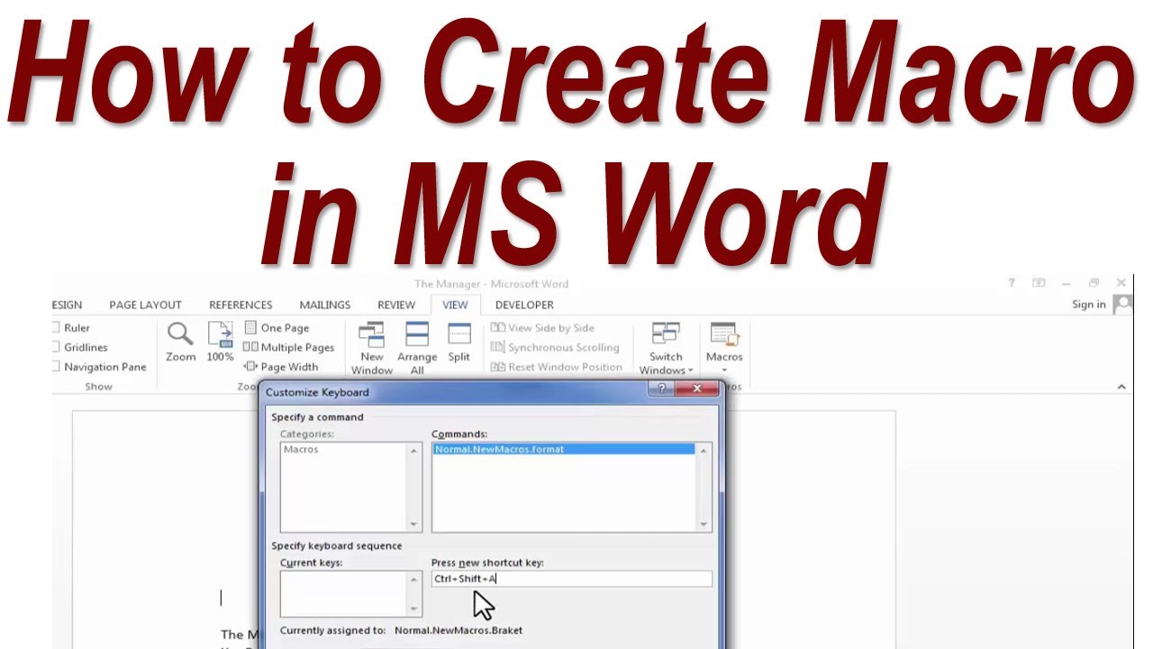 How to Create a Macro in Word - YouTube