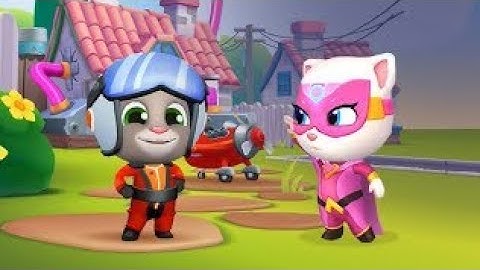 TALKING TOM GOLD RUN Vs ANGELA GOLD RUN DOUBLE SCREEN REVERSE PLAY GAME