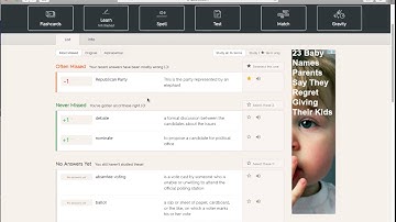 Student Quizlet Preview