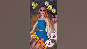 making my doll like annabelle 👻🧟‍♀️🧟👻#art #subscribe #shortvideo #drawing #painting #horror video
