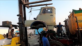 1924 Old Mercedes Truck Engine Cabin fitting complete Video ||
