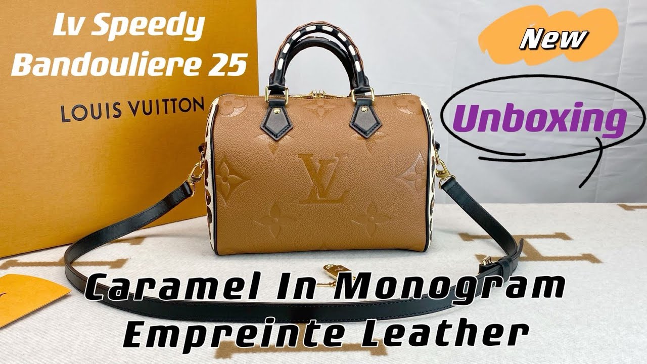 Auth Louis Vuitton Monogram Empreinte Speedy Bandouliere 25 M58947