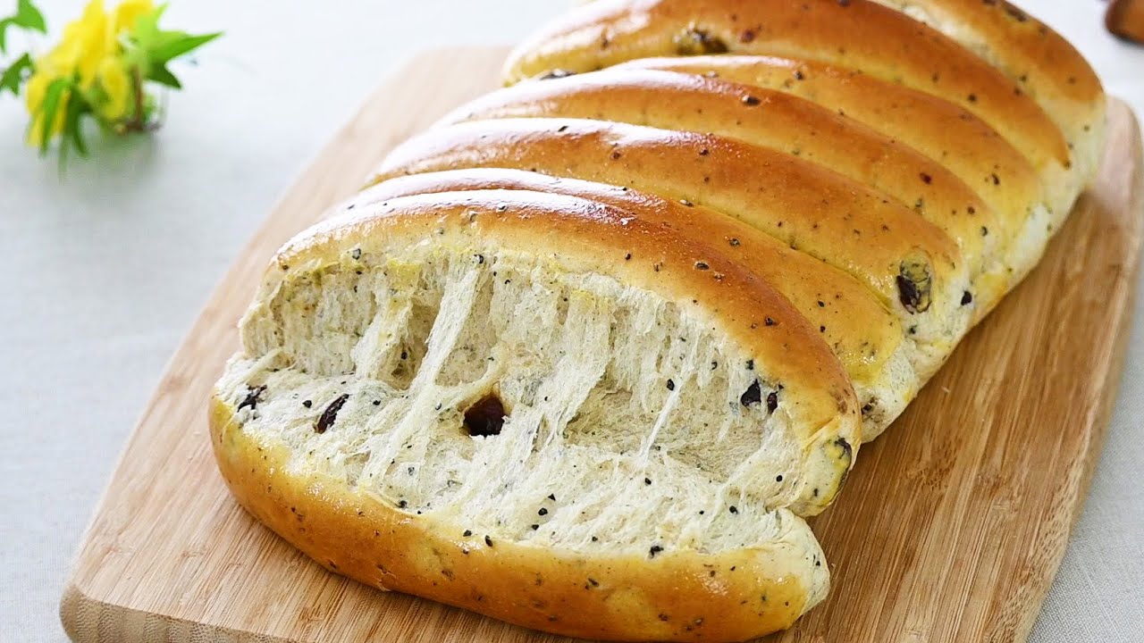 葡萄乾蜂蜜百香果排包(一次發酵)| Raisins Honey Passion Fruit Bread (One-time Fermentation)