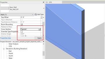 Revit 2022_Tapered walls video