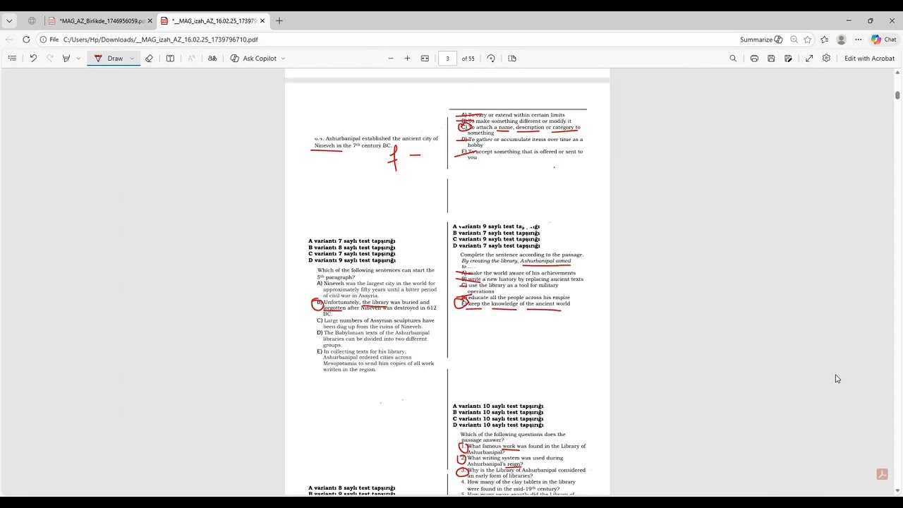 2025ci il Magistratura 1ci cəhd qəbul imtahanı