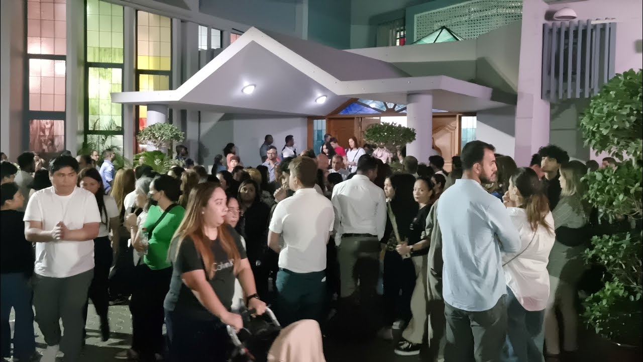 Dubai Palm Sunday walk St Mary's Catholic Church to Oud Metha Metro