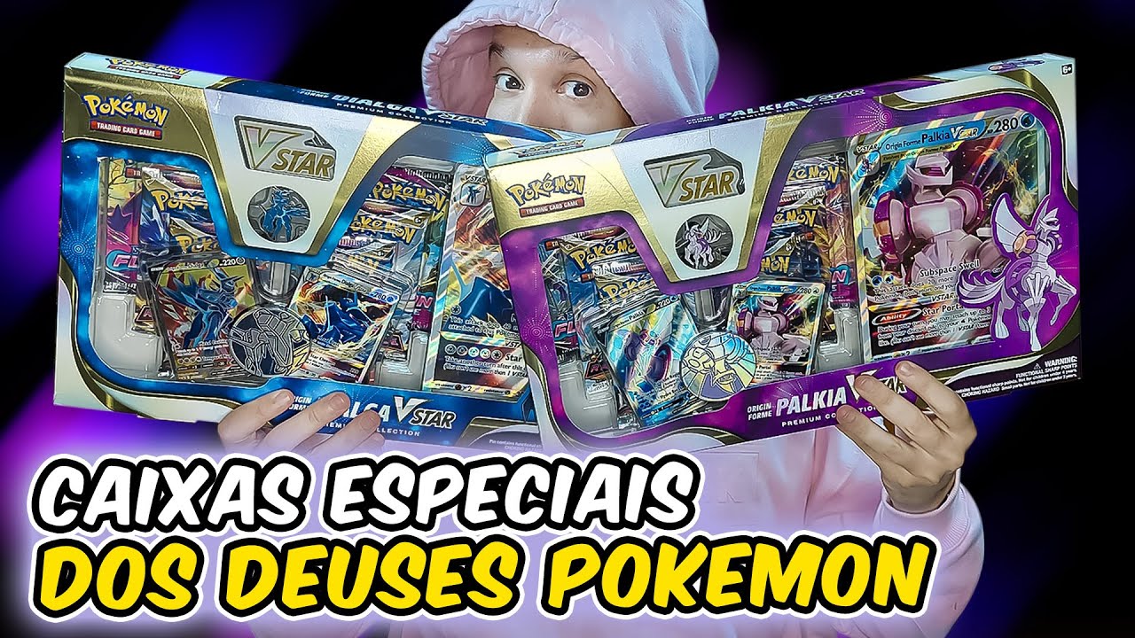 BOX DOS DEUSES POKEMON PALKIA E DIALGA | CAPITÃO HUNTER CARTAS POKEMON TCG