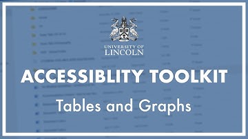 Tables and Graphs: Accessibility Toolkit