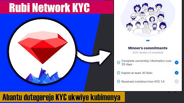 Rubi Network KYC abantu mutari mwahabwa KYC aya makuru arabareba