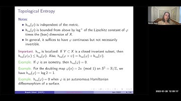 Basak Gurel - Topological entropy, barcodes and Floer theory