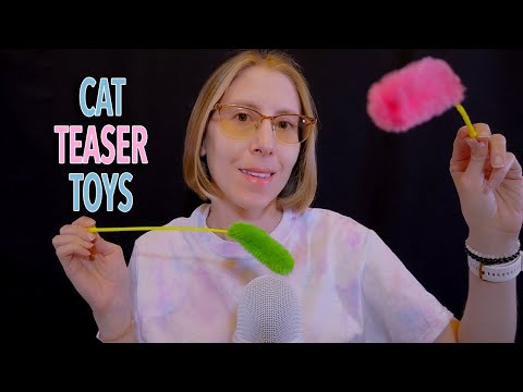 ASMR | Cat Toys - quiet, brushing, clicking, no talking (intro/outro only)