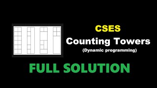 Celebrity Counting Towers | CSES | Dynamic programming | Full Solution Profile