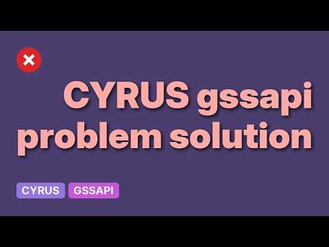 Cyrus-IMAP, GSSAPI and auxprop