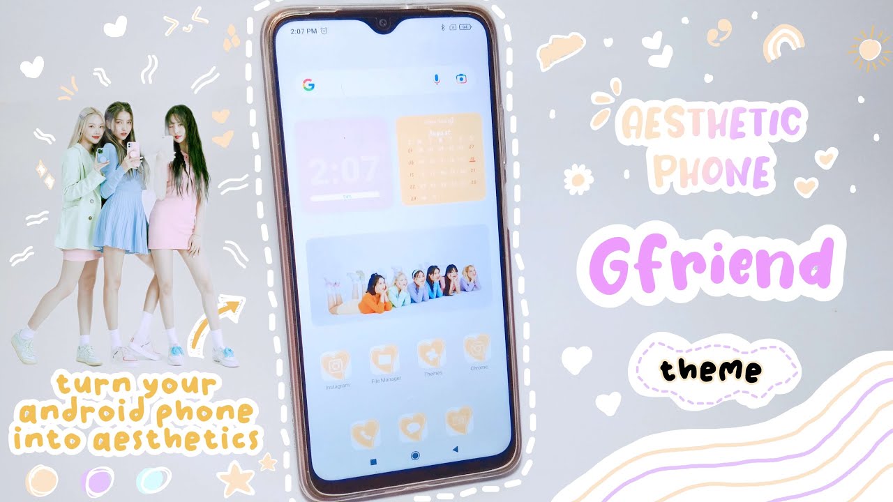 how to have an aesthetic phone android gfriend theme kpop phone