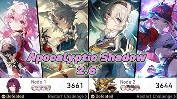 HSR Apocalyptic Shadow 2.6 Diff 4  | E0S1 Fuxuan + Hunt March 7th & E1S1 Firefly + E0S0 Rappa
