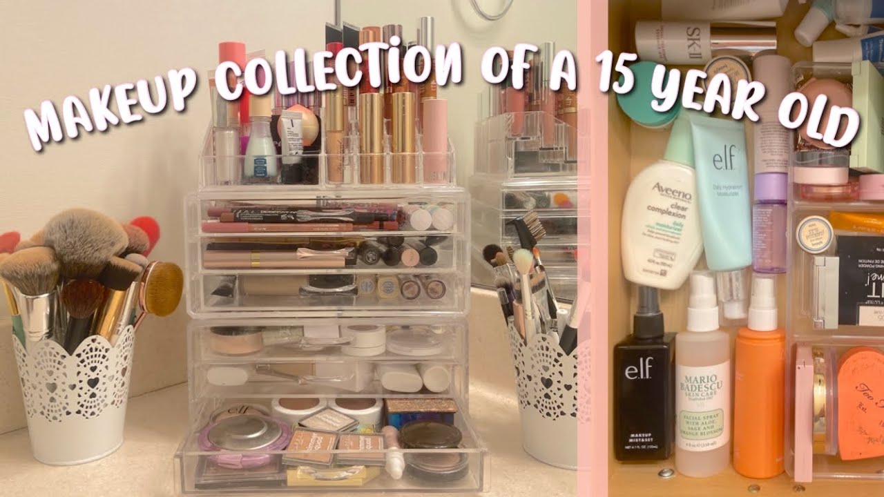 makeup collection of a 15 year-old 2020
