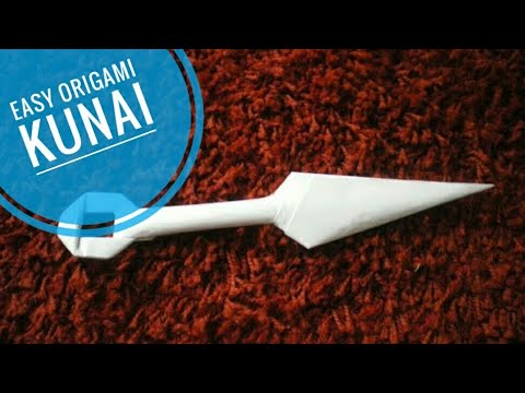 FÁCIL de Origami de Papel Cuchillos Kunai -Naruto-