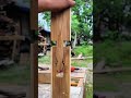 The process of assembling unique traditional interlocking wooden joints technique without any nails