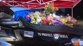 Memorial grows for Lynn town marshal killed during chase of suspect in eastern Indiana