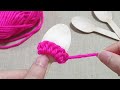 It's so Beautiful !! Super easy flower making with spoon and yarn - Flower decor idea - DIY flower