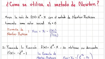 Como utilizar el metodo de newton raphson en un ejercicio