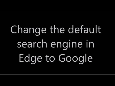 Windows 10 Edge Browser를 사용하여 검색 엔진을 Google로 변경하는 방법-