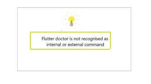 How do you fix flutter is not recognized as an internal or external command operable program or batch file?