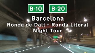 [E] Barcelona: Ronda Litoral + Ronda de Dalt Night Tour