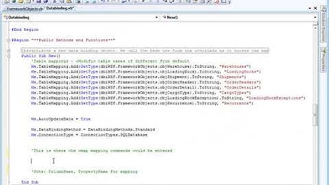 Warehouse Scheduling Framework Data Binding - CMAP Column Mapping
