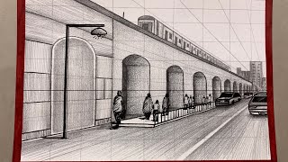 How To Draw Railway Bridge One Point Perspective Step By Step Tutorial Youtube How To Draw Railway Bridge One Point Perspective Step By Step Tutorial Youtube
