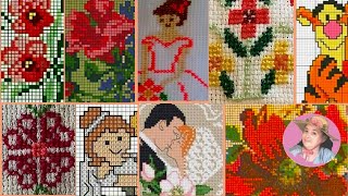 10 Bellas muestras y patrones en punto de cruz  #1937