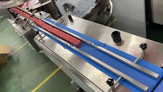 Fish Cube Feeds Servo Sorting Conveyor + Collator + Automatic Vacuum Bagging Machine #baggingmachine