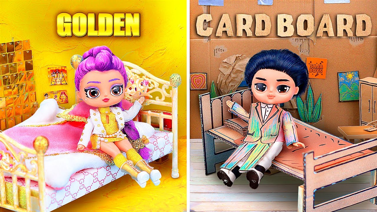 Budujemy Złoty i Kartonowy Domek dla Lalek dla HUNTRIX i Saja Boys! 10 Wyrobów