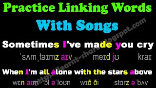 LEARN ENGLISH WITH SONGS: Linking words practice in song "BLUE NIGHT" Michael Learns To Rock. Spoken screenshot 5