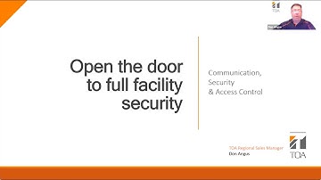 SC Webinar: TOA - TOA Canada’s SIP intercom system for everyday application