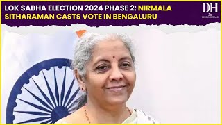 Lok Sabha Election 2024 Phase 2 Finance Minister Nirmala Sitharaman casts vote in Bengaluru