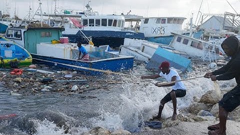 Category 5 Hurricane Beryl pushes through the Caribbean towards Jamaica