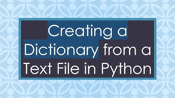 Creating a Dictionary from a Text File in Python