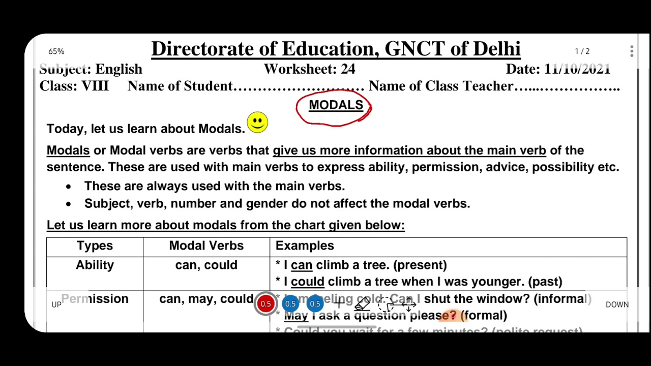 english worksheet 24 class 8 11 10 21 worksheet 24 english class 8 worksheet 24 english modals youtube