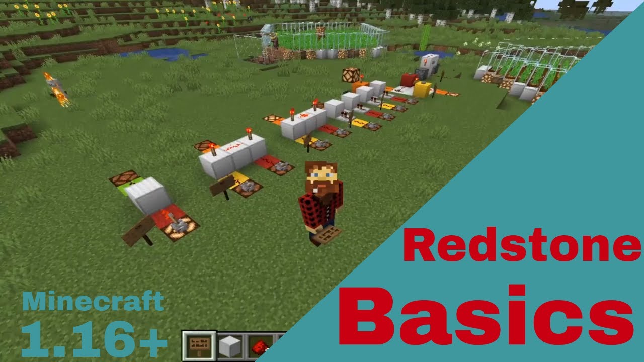 Basic Redstone Circuits | Minecraft 1.16 - YouTube