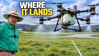 DJI Agras T100 Spray Drone: Field Accuracy Test @FarmLearningTim