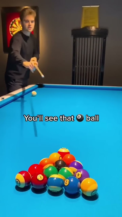 How to make the eight ball on the break in pool ✅🎱 #billiards #hack #poollesson